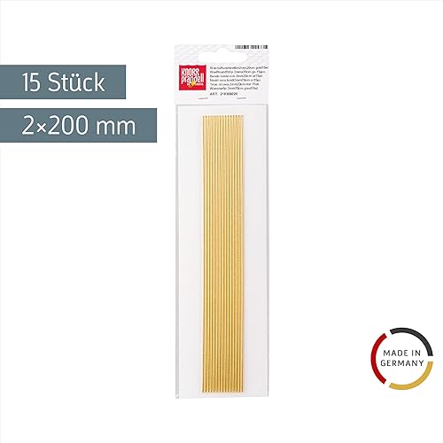Knorrprandell 8306028 Bandes de Cire, 2 mm/20 cm, Or - Nail Gallerys