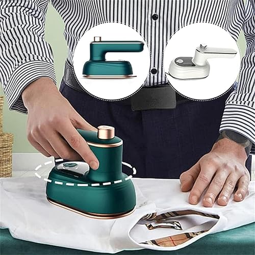 Ironizze Pro Mini fer à repasser portable, machine à repasser portable, 2 en 1, fer à coiffer et à vêtements, rechargeable et pliable (blanc) - Nail Gallerys