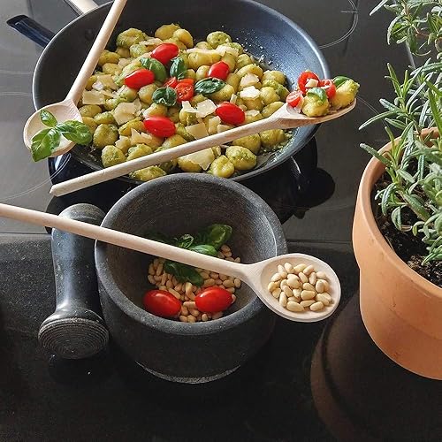 Hofmeister Holzwaren - Cuillère Ronde en Bois 20 cm de Long (1 pièce) - Nail Gallerys