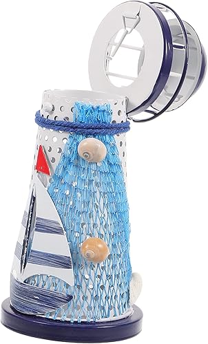 WHAMVOX Bougeoir Phare Décoration Méditerranéenne pour Maison Accessoires Nautiques de Bureau et Décoration Intérieur - Nail Gallerys
