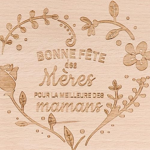Spruchreif | Petite Planche à Découper en Bois | Planche à Découper pour Le Petit Déjeuner | Assiette en Bois avec Gravure | Cadeau Maman | Meilleure Maman | Cadeau Maman Fête des Mères - Nail Gallerys