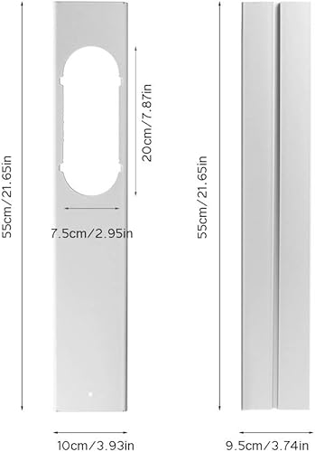 HEEPDD Plaque d'étanchéité Télescopique de Fenêtre Réglable de Climatiseur Mobile Universel de 2 Pièces, Kit de Fenêtre de Climatiseur Portatif de Déflecteur D'attelle Coulissante - Nail Gallerys
