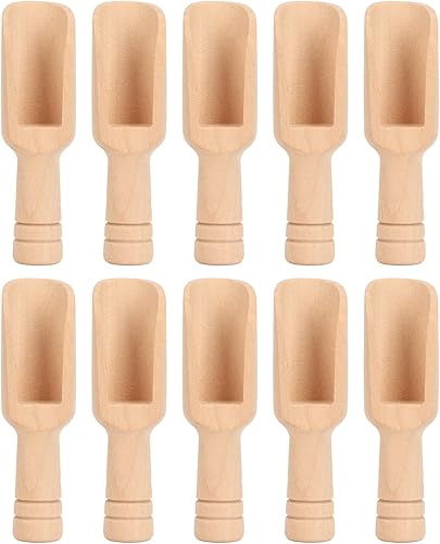 Bois Bain Sel Scoop Surfaces Petites pour le thé 10 Pièces Bois Quotidien Bois de Chauffage Perles Tapis Plateaux Planches (Type 1 (2,4x7,6 cm/0,95x3,0 pouces)) - Nail Gallerys
