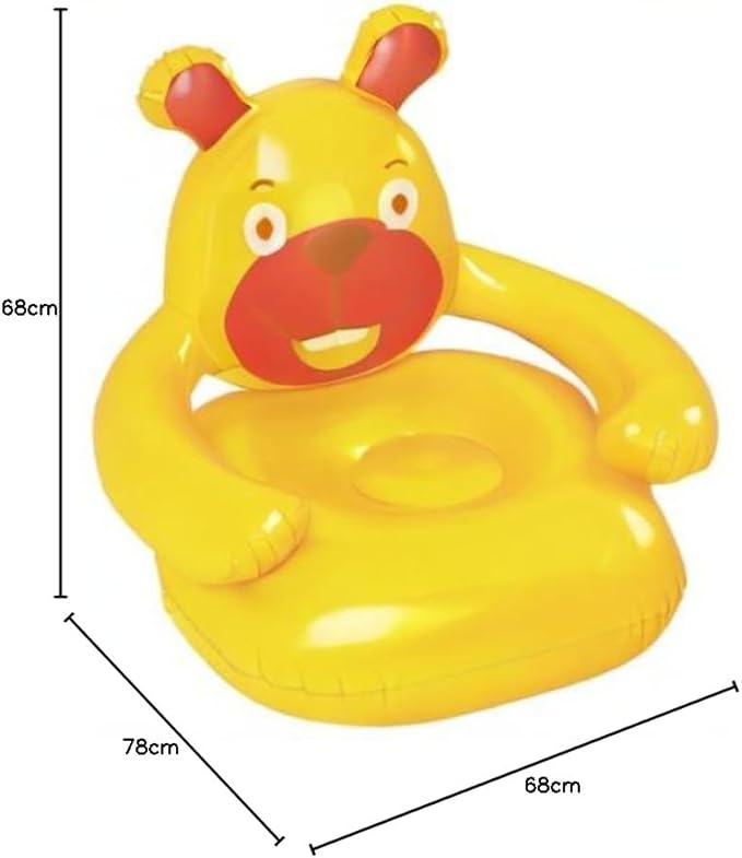 Jilong JL037250NPF -P115 Ours Canapé Gonflable pour Enfants à partir de 3 Ans 78 x 68 x 68 cm - Nail Gallerys