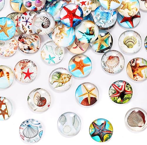 DXRPO Lot de 130 pierres mugles multicolores - 12 mm - En verre multicolore - Avec 140 feuilles de ruban adhésif autocollant - Pierres Muggel multicolores à dos plat - Décoration pour bricolage - Nail Gallerys