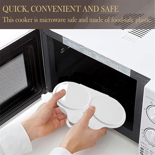 Pocheuse À Œufs Pochés Pour Micro-ondes, Oeuf Chaudière Pocheuse Cuiseur, 2 Cavités Avec Couvercle Pour Œufs Pochés Rapidement, Cuiseur Pour Le Petit-déjeuner À La Maison (Blanc) - Nail Gallerys