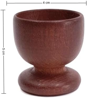 Lot de 4 tasses a œufs en bois marron - Nail Gallerys