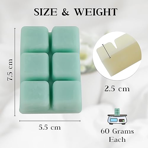 HOVUK Lot de 4 cubes de cire parfumée carrés de 241 g pour brûleur de bougies, cire de soja pour parfum d'intérieur, coffret cadeau pour mères, anniversaire - Nail Gallerys