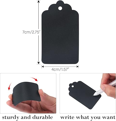 Étiquette Papier Kraft Étiquette Cadeaux 7x4cm, 100PCS avec Ficelle de Jute, pour Mariage, Noël, Cadeaux de Fête, Artisanat (blanc) - Nail Gallerys