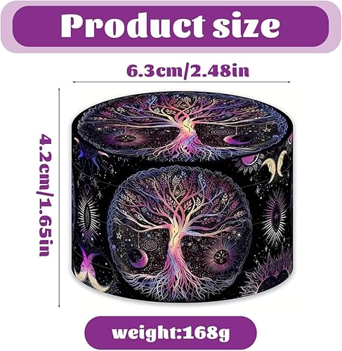 LAJUP Grinder Effriteuse, Grinder Metal Pour Moulin A Sel Epices Poivre, Grand Broyeur 40 Mm(Motif D'Arbre) - Nail Gallerys