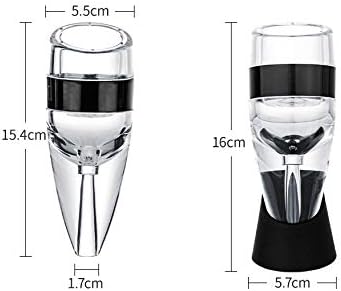 Aerateur decanteur vin, FosFun Decanteur à Vin, Decanter avec Support, Magic Decanteur, Vin Rouge Decanter de Cadeau, Cadeaux de Noël pour Hommes et Femmes (Noir) - Nail Gallerys