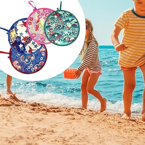 APLVFFZH Lot de 4 éventails Pliables à Disque Volant, Accessoires Pliables, Portables, pour soirée dansante, pour pelouse, Parc, Plage, Mariage - Nail Gallerys