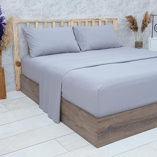 Vency Parure de lit 1 place et demie en coton vert foncé 3 pièces - Parure de lit avec coins 120 x 200 cm, drap dessus et 1 taies d'oreiller 50 x 80 cm - Nail Gallerys