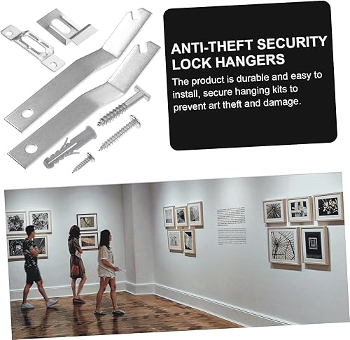 NUOBESTY 2 Ensembles Ensemble De Crochets Antivol Pendaison Kit De Suspension De Tableaux Crochets De Cadre Image De Crochets Suspendus Crochets Pour Accrocher Des Photos Le Fer - Nail Gallerys