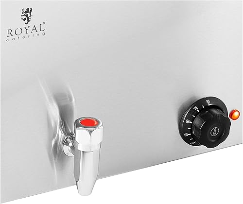 Royal Catering Bain-Marie Professionnel 15 l 600 W 6 x GN 1/6 avec Couvercles Robinet De Vidange Chauffe-Plat Électrique - Nail Gallerys