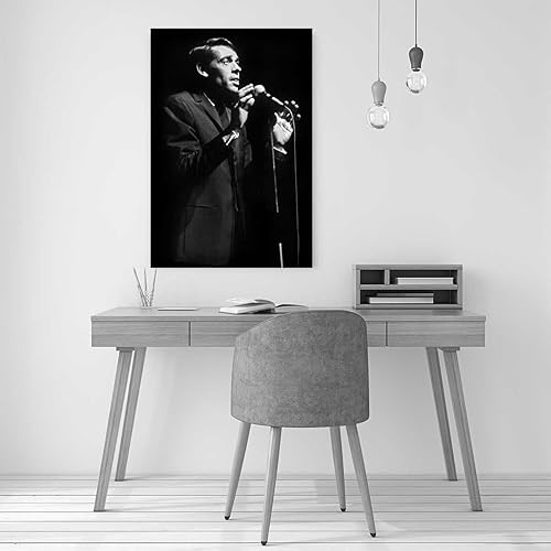 Tableau chanteur célèbre jacques brel en scène - Made in France - Toile imprimée 30x45 - Nail Gallerys