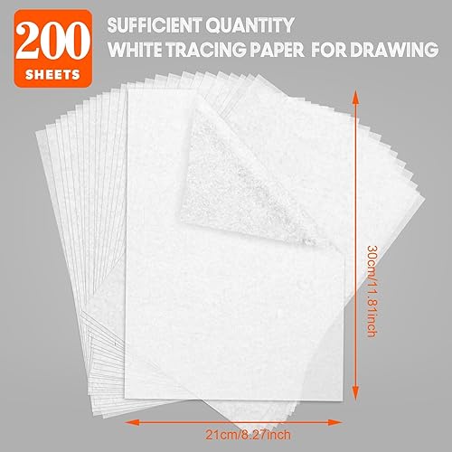 PSLER 120 feuilles de papier transfert blanc et 100 feuilles de papier transfert carbone avec 3 stylets de gaufrage et 2 crayons pour le travail du bois, du papier, - Nail Gallerys