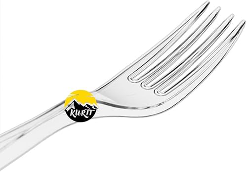 KURTT Lot de 200 couverts en plastique, 100 fourchettes et 100 couteaux, ensemble de couverts de fête, qualité supérieure, réutilisable et robuste, réutilisable, passe au lave-vaisselle - Nail Gallerys