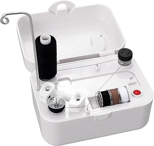 Enrouleur de bobine électrique, enfile-aiguille portable avec verrou et poignée cachée, outil d'assistant de machine à coudre portable, alimentation USB ou batterie, pour machines à coudre domestiques - Nail Gallerys