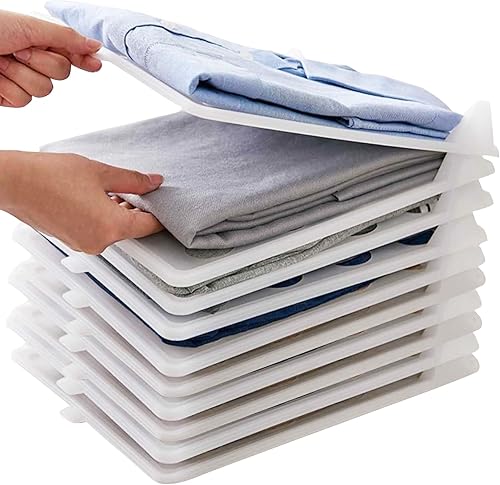 Lot de 10 organiseurs de t-shirts, organisateurs de garde-robe, organiseur de t-shirts, organiseur de closet, organiseur de penderie empilable pour armoire, tiroirs, t-shirts, chemises - Nail Gallerys