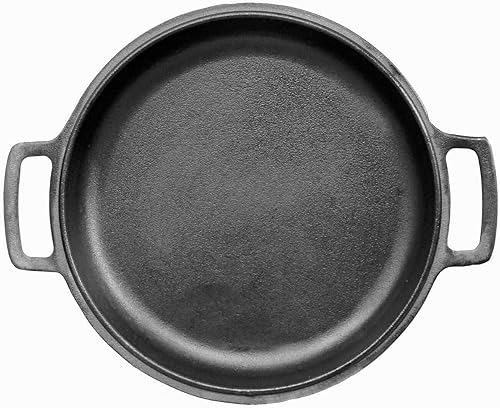 4BIG.fun Poêle à frire en fonte avec couvercle universel Ø 40 cm - Pour induction - Pour barbecue à gaz, four, foyer et tous types de plaques de cuisson - Nail Gallerys