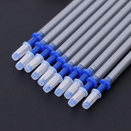 KieTeiiK Lot de 10 stylos de recharge argentés pour bricolage, cuir, tissu, marquage, couture, artisanat, porte-crayons - Nail Gallerys