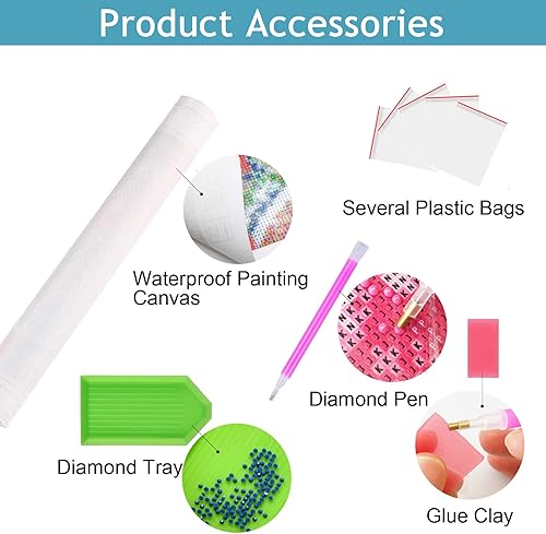 TNXEV Kit de peinture diamant à faire soi-même, peinture diamant de dessin animé Bambi, broderie au point de croix, décoration de la maison 30x40cm - Nail Gallerys