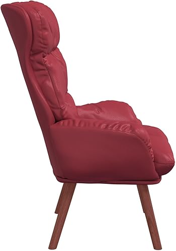 vidaXL Fauteuil Relaxant Rouge Vin en Similicuir - Nail Gallerys