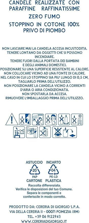 Bougie diamètre 7 cm hauteur 10 cm - Couleur orange - Pour les opérateurs Horeca, événements et décoration de la maison - Durée 55 heures - Cereria Di Giorgio - Nail Gallerys