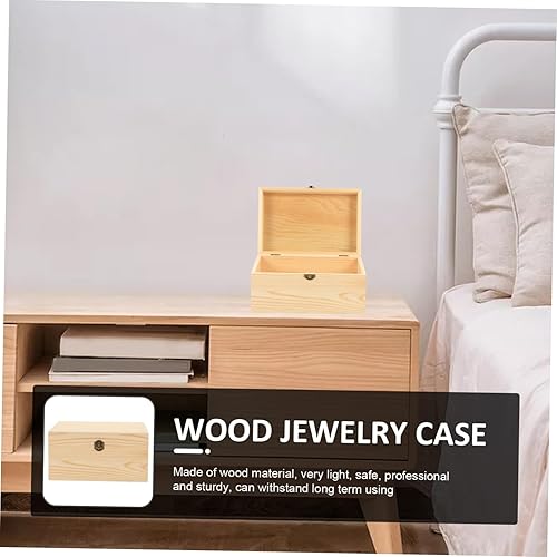 Ipetboom Boîte De 2 Pièces Boîte à bijoux petit plateau casier de rangement simple boîtes à bibelots boîtes à bijoux casse de bijoux cas de stockage de bijoux Bois - Nail Gallerys