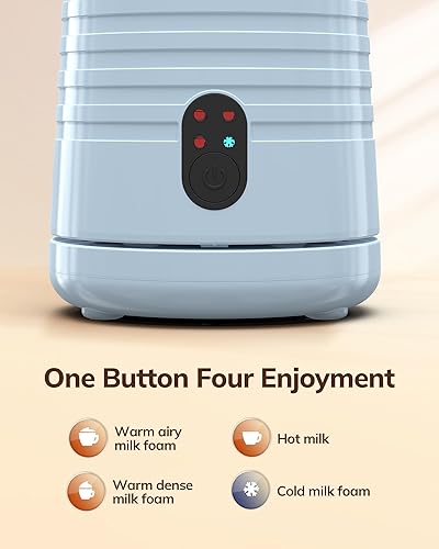 Morpilot Mousseur à Lait Électrique 4 en 1, 600W 500ml Milk Frother à Mousse de Lait Chaude et Froide et Lait Chaud, Emulsionneur de Lait Divisé pour Coffee Latte Cappuccino - Nail Gallerys