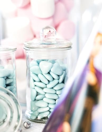 Pot en verre - Bonbonnière Rangement Décoration Cuisine Salle de bain - Ø 6 cm x h 11,5 cm - Nail Gallerys