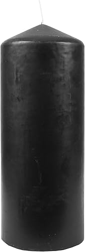 Bestgoodies Lot de 4 bougies piliers en cire Noir Ø 6 cm x 13,5 cm – Bougie dans de nombreuses couleurs, longue durée de combustion – Fabriquées en UE – Bougies bloc - Nail Gallerys