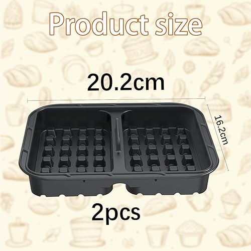 Moule à Gaufres en Silicone,2 Inserts Gaufrés pour Friteuse à air Chaud,Compatible avec Ninja AF300EU, AF400EU, AF451EU, SL400EU & AF500DE - Accessoire Airfryer Antiadhésif,Gaufres Belges Parfaites - Nail Gallerys