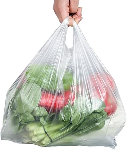 100pcs Gilet en Plastique Transparent 22x32cm / 8.7x12.6inch - Sacs Style Transporteur pour Alimentaire, Shopping, À Emporter, Marchandise, Épicerie et Supermarché - Nail Gallerys