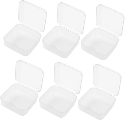 FRCOLOR 6Pièces Organisateur Transparent pour Perles et Faux Ongles Boîte de Rangement Durable Étui de Couture pour Accessoires Petites - Nail Gallerys