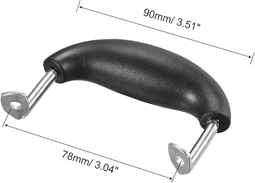 sourcing map Casserole Côté Poignée Remplacement pour Inox Acier Casserole Vapeur Friture Casserole Poignée Noir Argenté 90 X 78mm Paquet de 2 - Nail Gallerys