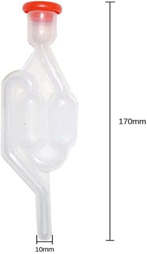Kiuiom Tubes De Fermentation,Airlock Bubbler,Bonde De Fermentation,Fermentation Airlock,5PC Barboteur Fermentation pour Fabrication de Vin de Bière à Domicile Bubbler avec Couvercle - Nail Gallerys