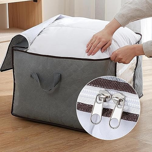 Stibtmr 60x40x35cm Sac De Rangement Pour Vetement Sac De Rangement Pour Couette Boite De Rangements Pour Couverture Avec Fenêtre Transparente Pour Literie Couvertures Oreillers - Nail Gallerys