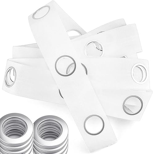 Ruban à œillets de 10 m avec 60 anneaux pour rideaux à coudre Argenté - Nail Gallerys