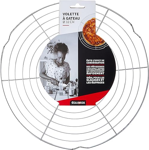 Equinox 511355 Volette, Acier Chromé, Blanc, 32,5 x 32,5 x 2 cm - Nail Gallerys