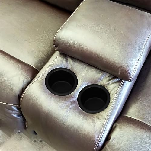 IMIKEYA Lot de 2 Porte-Gobelets de Voiture en Acier Inoxydable - Support Porte-Gobelets Encastrable Noir pour Canapés de Cinéma, Bureau, Bateaux et Véhicules (Diamètre Intérieur:9 cm) - Nail Gallerys