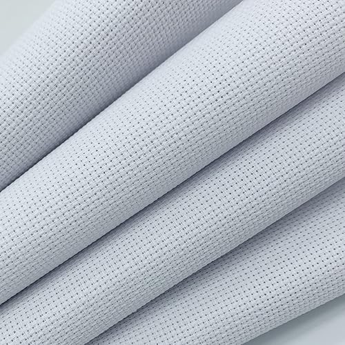 aufodara Lot de 4 Toile Aïda Point de Croix 48 x 48 cm Tissus Broderie Blanc 14 fils - Nail Gallerys