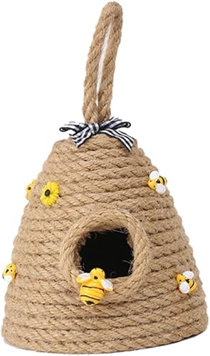 LOVIVER Décoration à Suspendre en Forme de Ruche, décoration de Ruche sur Le thème des Abeilles, décoration de Ruche tissée Artisanale créative, décoration de - Nail Gallerys