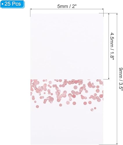 PATIKIL 25 Pcs Panneaux de Réservation de Table, Cartes de Nom de Place Déco Rose pour Tables de Mariage, Restaurant, Fête, Service de Restauration, Blanc - Nail Gallerys