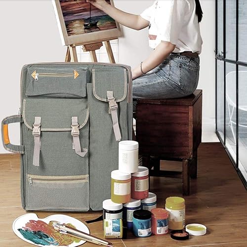 Sac à Dos et Fourre-tout Artist Portfolio,étui de Transport étanche 4K Grand Sac D'art Multifonctionnel Canva 66x50cm Sac de Planche à Dessin en Plein Air pour étudiants Architecte Amateur(Gris Smoly) - Nail Gallerys