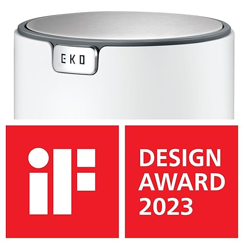 EKO Fandy Mini poubelle de table ronde de 1,5 l avec couvercle basculant, pour bureau, maison, salle de bain, chambre à coucher, voiture (bleu) - Nail Gallerys