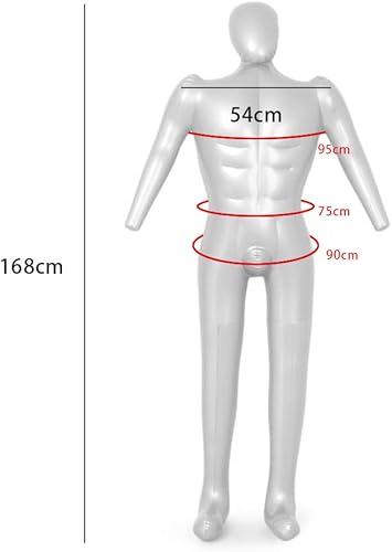 DAZZLEEX 168cm Mannequin Gonflable pour Homme avec Torse Homme Gonflable - Nail Gallerys