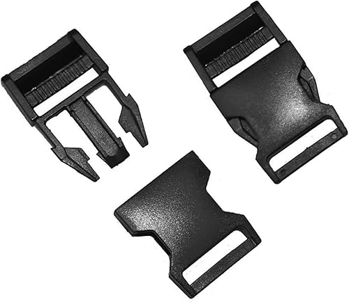 SWIDUUK - Lot de 10 boucles de sangle très robustes et durables de 25 mm - Réglables avec fermoir en plastique à dégagement rapide, Plastique, marron clair, Taille unique - Nail Gallerys