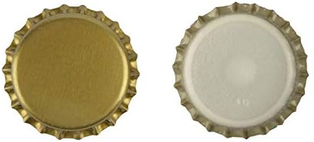 Lot de 1000 bouchons de couronne - 29 mm - Or - Avec insert en mousse - Jusqu'à 4 bar - Spécialement conçus pour les brasseries amateurs, la brasserie, la bière - Nail Gallerys